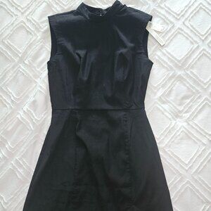 NWT Anthropologie Black Structured Sleeveless Dress Size Small